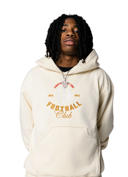 C1N "Property of the Football Club" Embroidered Hoodie — "The C1N Cream" | 2026 C1N All-Star Collection