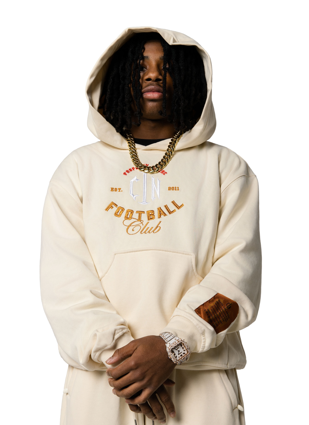 C1N "Property of the Football Club" Embroidered Hoodie — "The C1N Cream" | 2026 C1N All-Star Collection