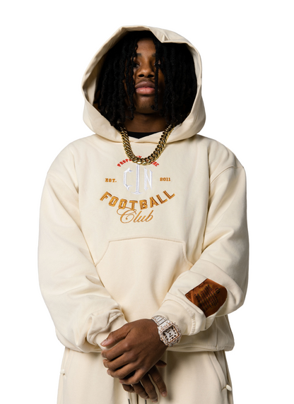 C1N "Property of the Football Club" Embroidered Hoodie — "The C1N Cream" | 2026 C1N All-Star Collection
