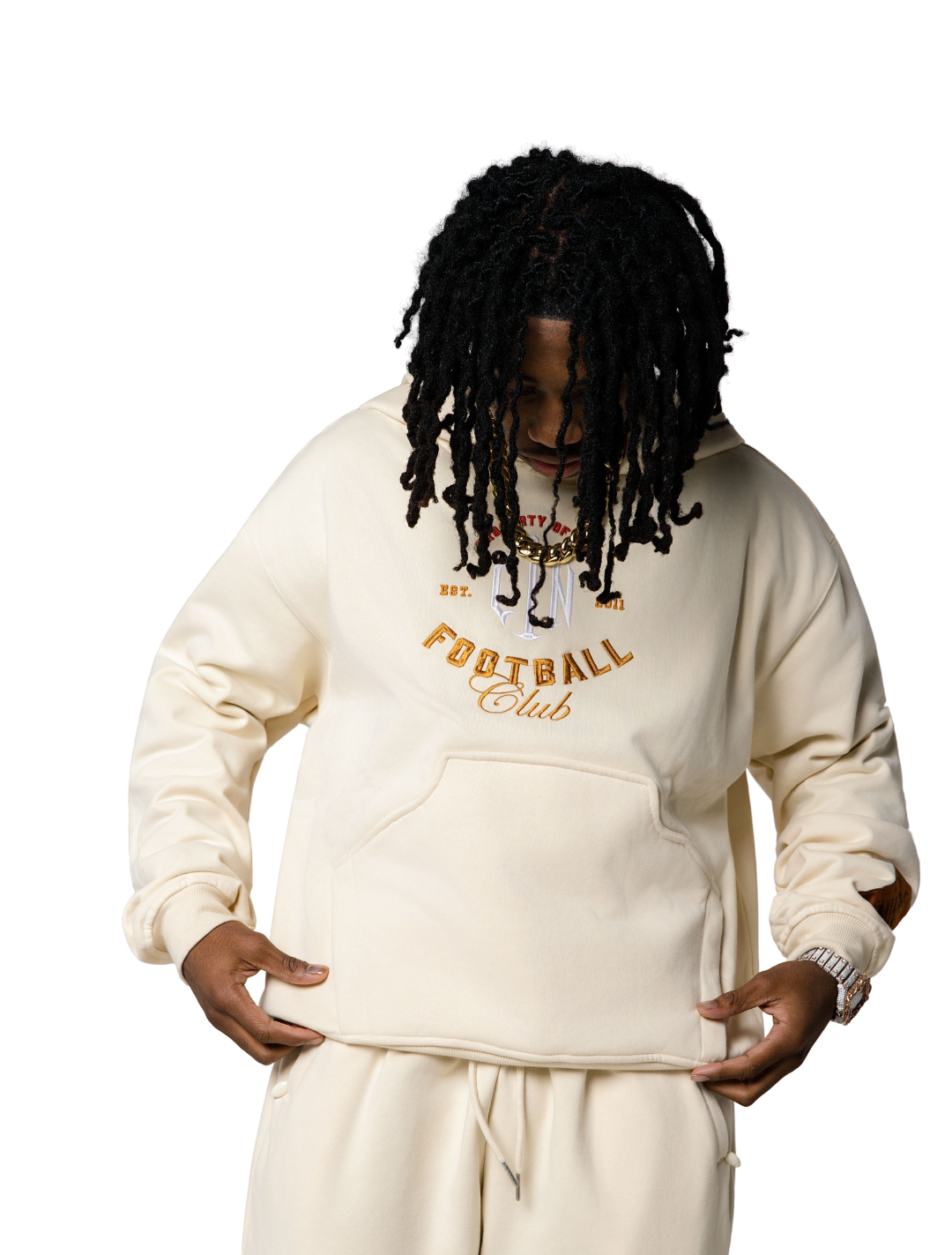 C1N "Property of the Football Club" Embroidered Hoodie — "The C1N Cream" | 2026 C1N All-Star Collection